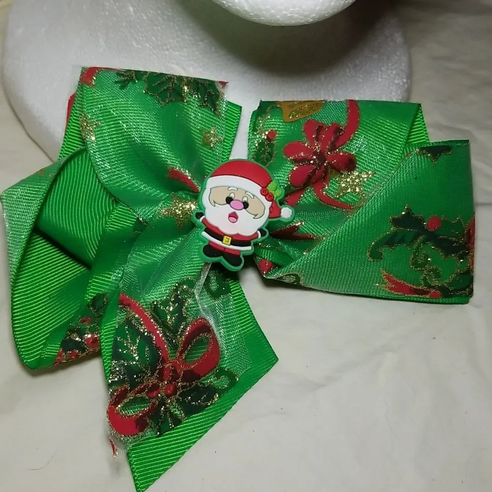 GIRLS WOMENS HOLIDAY FASCINATOR BOWS CLIPS SEQUINS BLING 4 ITEMS